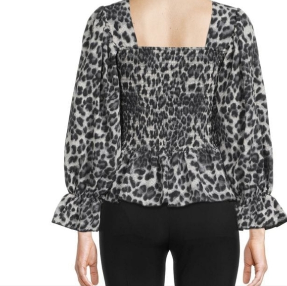 Leopard print Shirred Top - Picture 3 of 3